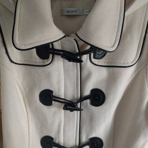 Ricki's White Cream Beige Togglo Coat S